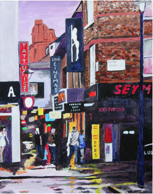 Painting of Berwick Street, London W1 (©Julia Austin-Brenes)