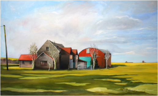 Painting of Essex barn (©Julia Austin-Brenes)