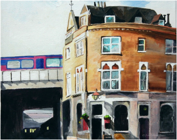 Painting of Borough, London SE1 (©Julia Austin-Brenes)