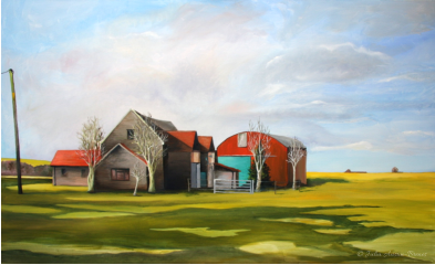Painting of Essex barn (©Julia Austin-Brenes)